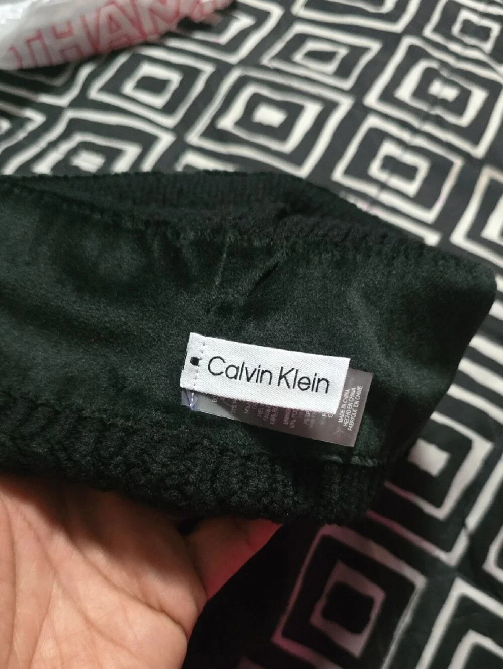 Calvin Klein Black Knit Pom-Pom Beanie